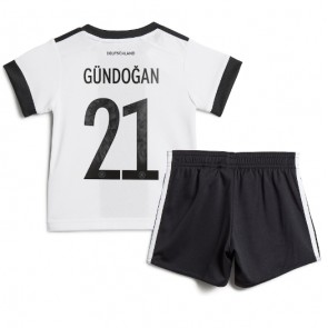Germany Ilkay Gundogan #21 Replica Home Stadium Kit for Kids World Cup 2022 Short Sleeve (+ pants)